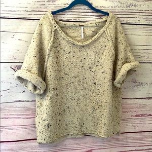 FREE PEOPLE XS short sleeve scoop neck sweater